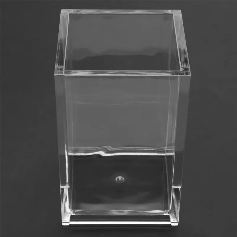 ABRI-Acrylic Pen Holder 10 Pack,Clear Desktop Pencil Cup Stationery Organizer For Office Desk Accessory
