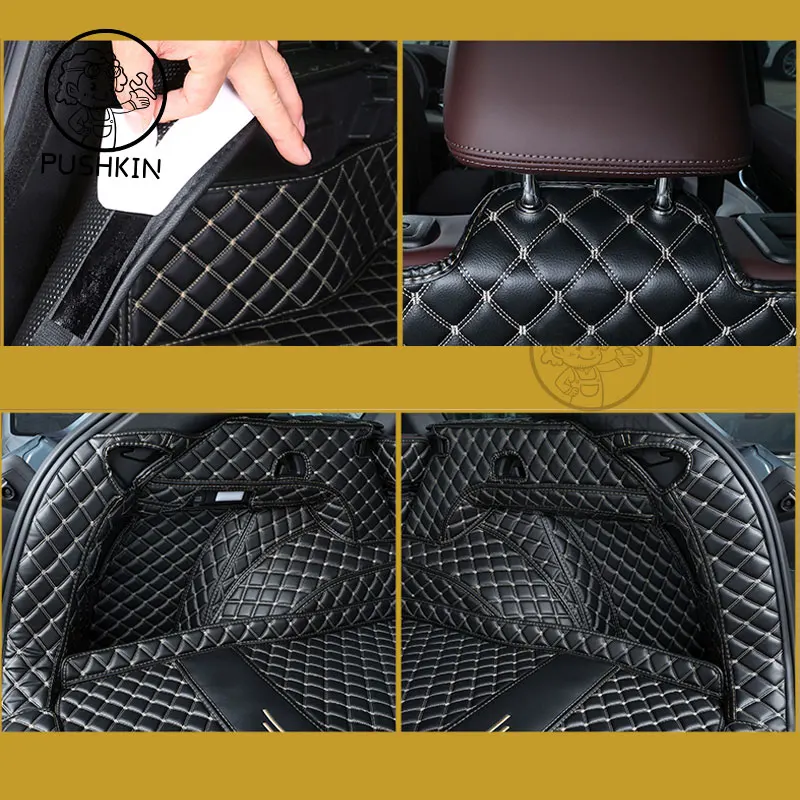 For Geely Monjaro Grand Koleos 2023 2024 2025 Car Boot Mat Rear Trunk Liner Cargo Leather Floor Carpet Protector Accessories