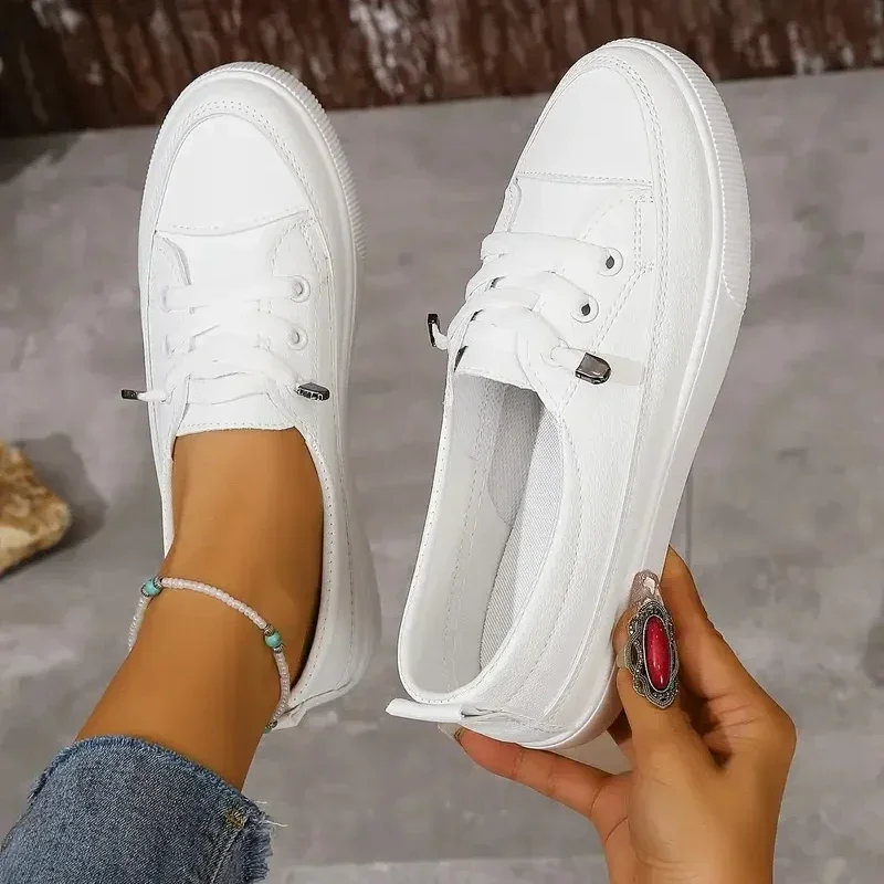 2024 Spring and Summer Fashion New Mesh Breathable Round Toe Shallow Mouth Casual and Comfortable Flat Walking Shoes Sneakers