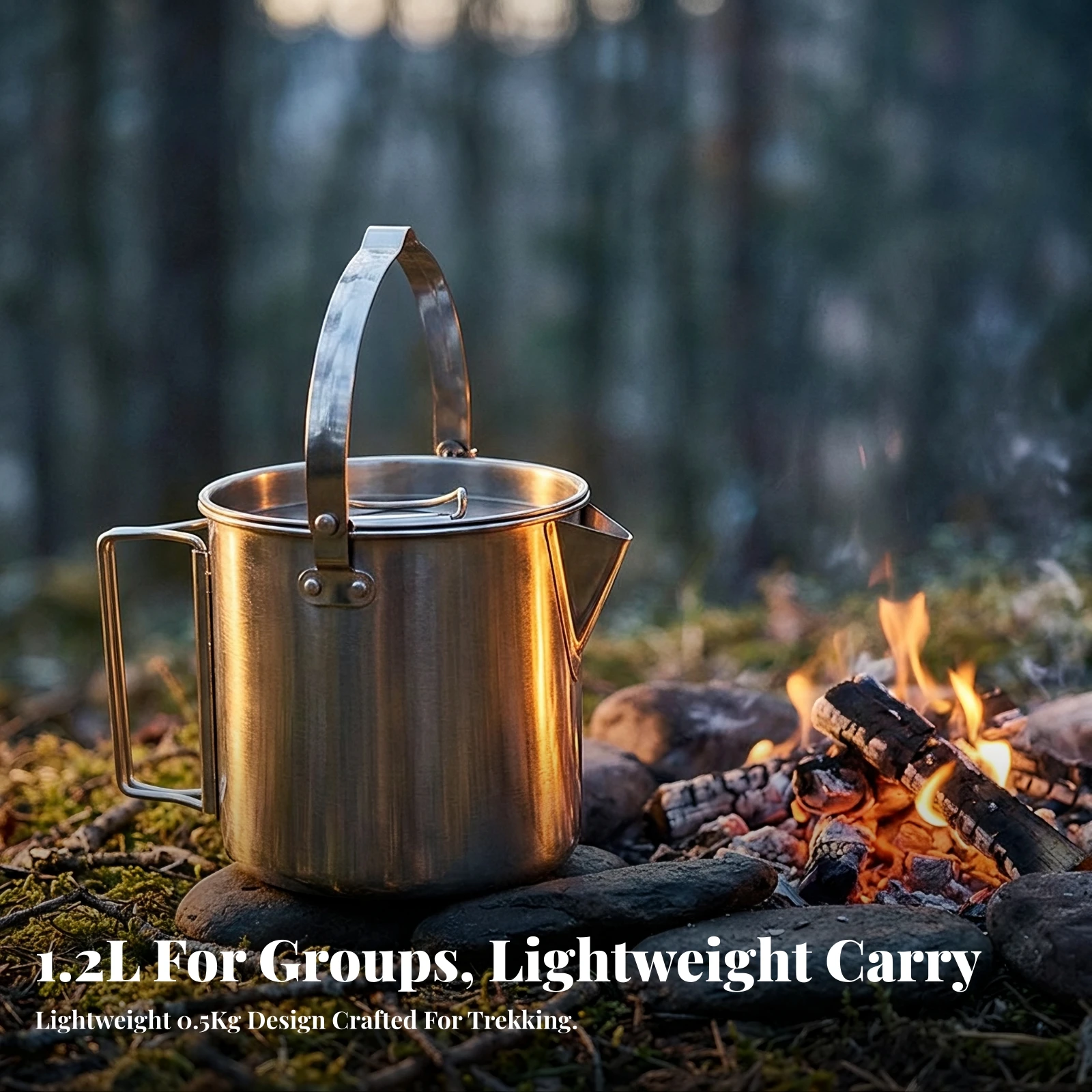 Edelstahl-Wasserkocher mit Tra – Outdoor Camping Kettle Bewertung und Preis