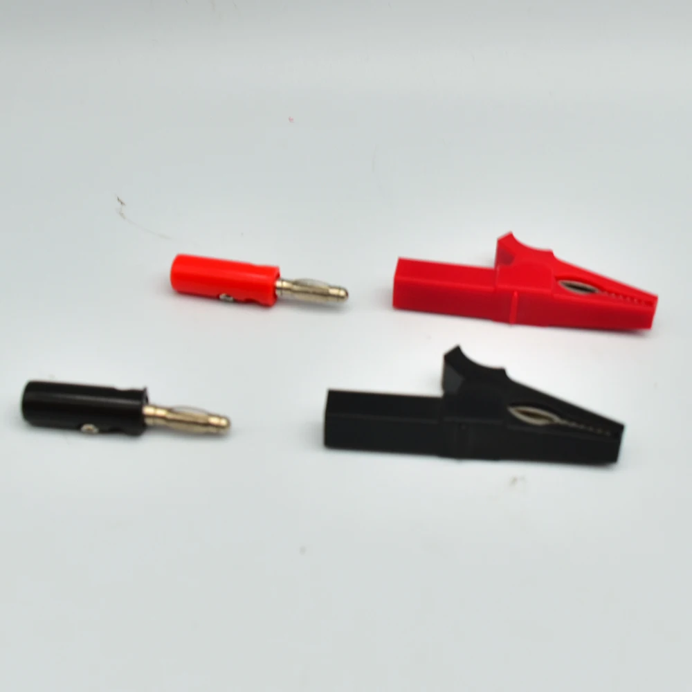 55MM Alligator Clip + BANANA PLUG, Test Probe With 4mm Banana Plug Cable Clips Socket Battery Red Black image 4