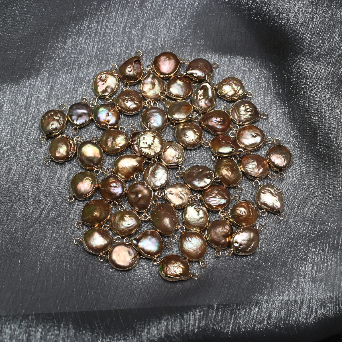 10 PCS Natural Freshwater Baroque Pearl Connectors Charms  Pendants for Jewelry Making DIY Necklace Earrings Accessories Gifts