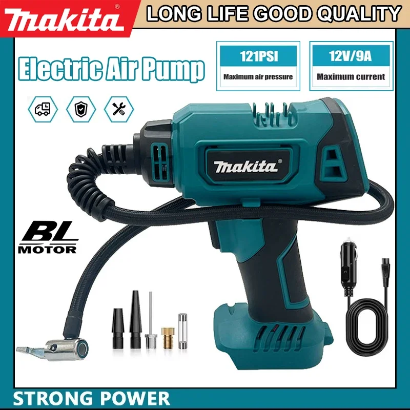 

Makita Cordless Portable Electric Air Pump 12V Rechargeable Handheld Air Compressor For Cars For Makita 18V Battery