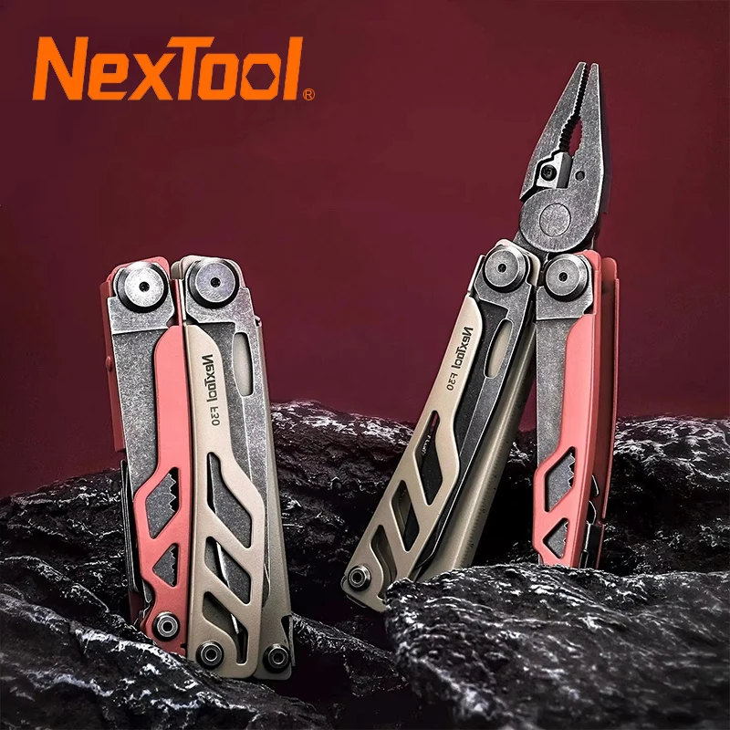 nextool-flagship-pro-f30-multitool-pliers-16-in-1-multi-tool-edc-outdoor-camping-folding-multi-function-tool-red-brown