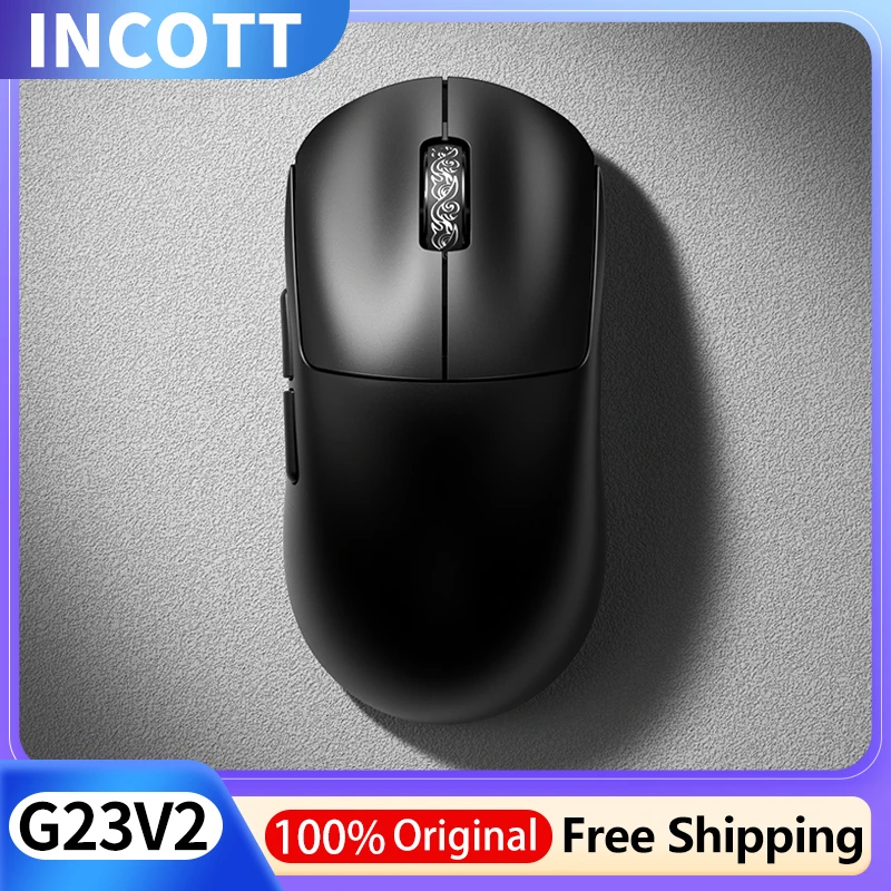 

Беспроводная мышь Incott G23V2, трехрежимная игровая мышь с датчиком 8K PAW3395, 47 г, легкая прокладка, эргономичные аксессуары для ПК, геймеров, подарки
