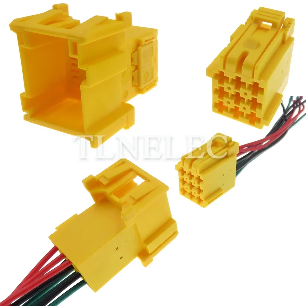 9 Pin Way Car Unsealed Connector with Wires Auto Male Female Wiring Harness Sockets 1-967621-1 1-967626-1 967621-1