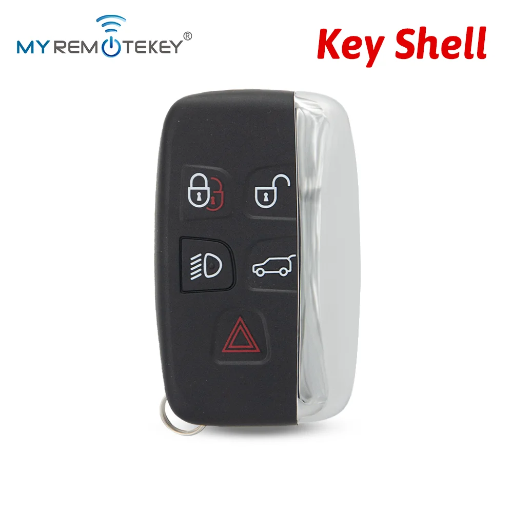 MYREMOTEKEY Car Remote Key Shell Case 5 Button ABS Metal Cover For Land Rover Range Rover Sport Evoque Discovery Jaguar XE XF XJ