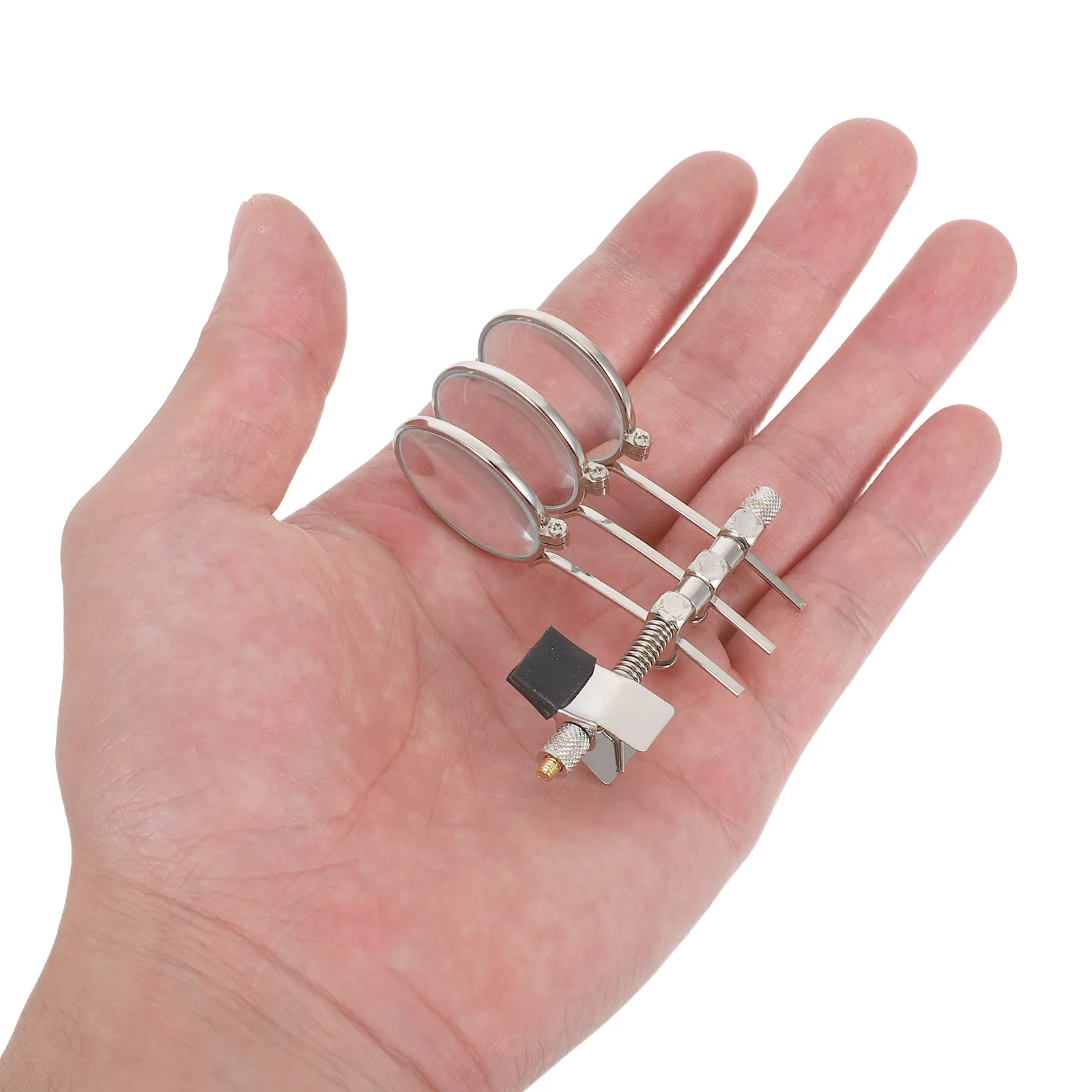 Loupe de bijoutier professionnelle à clipser sur lunettes, légère et portable, grossissement 5X par lentille, 15X de précision pour bijoux