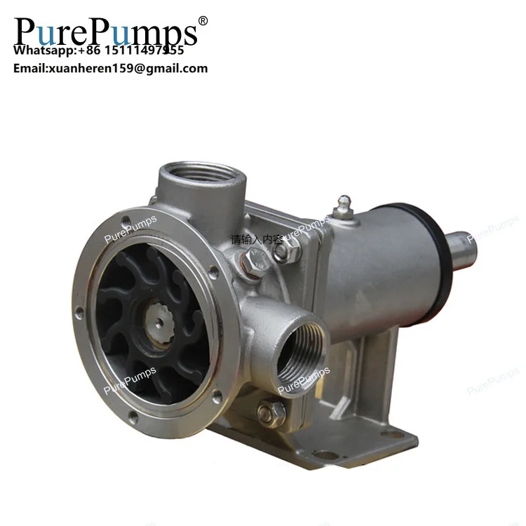 

AC Motor Belt Driving SS316 Stainless Steel Flexible Impeller Pump Marine Self Priming Sea Water Pump