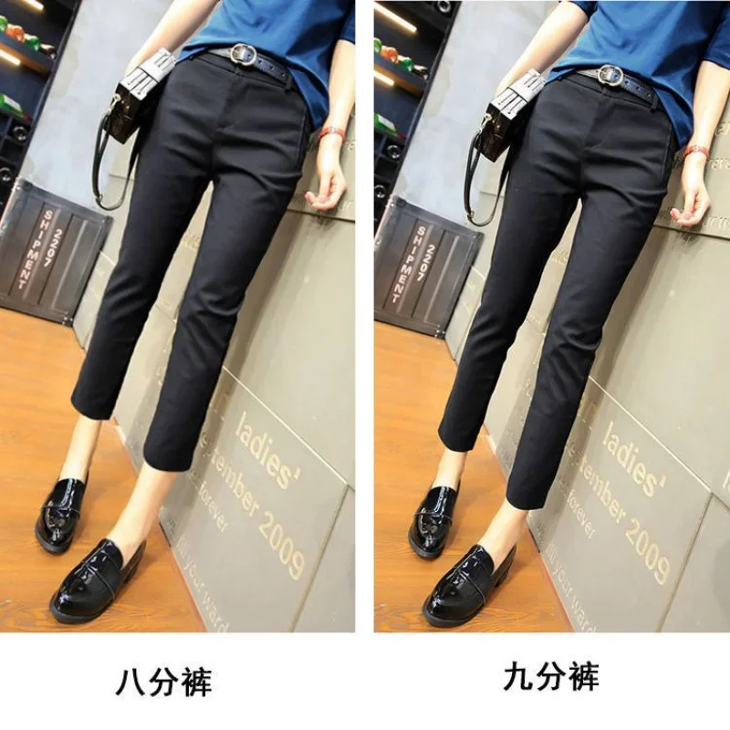 Suit Pants Women\'s Crossed Pants 2023 Autumn New All-Match Suit Pants Women\'s Slim-Fitting Cigarette Skinny