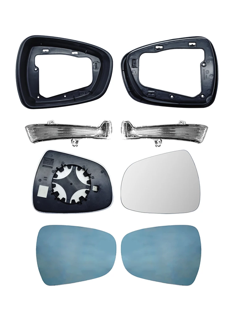 Para BAIC SENOVA X35 X55 espejo retrovisor externo lateral Assy lente de cristal luz de señal de giro lámpara tapa inferior Shell marco cubierta soporte