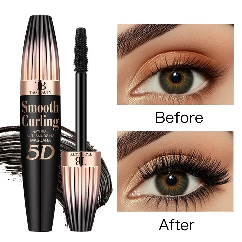 Mascara TAOBEAUTY 5D : longueur naturelle, séchage rapide, imperméable, rehausseur de cils rehaussant longue durée