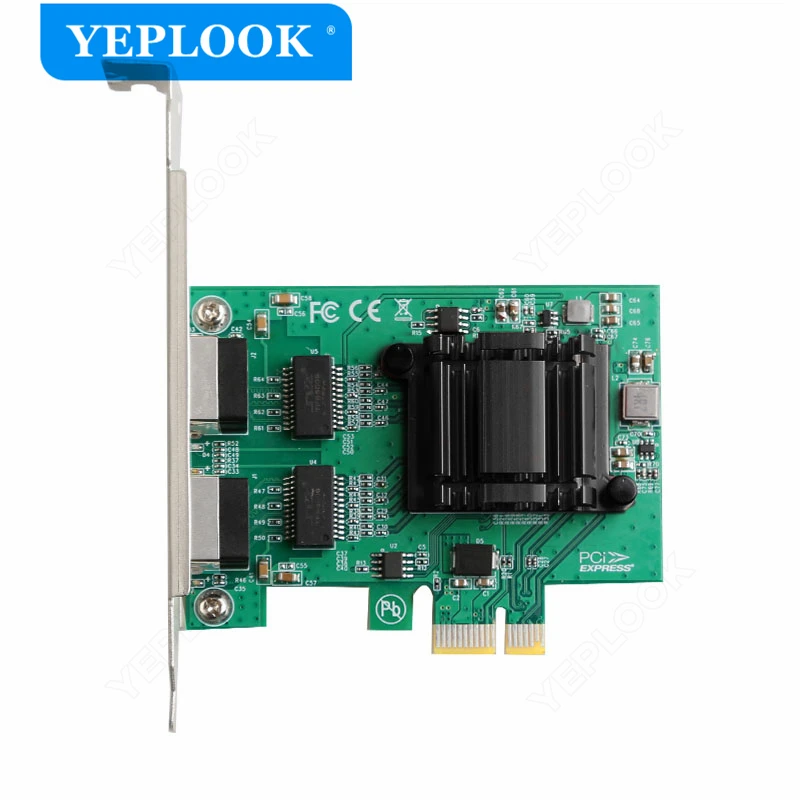 PCIe 1x Dual Port RJ45 Gigabit Jaringan Lan Card 10/100/1000Mbps Ethernet Controller Intel 82571 Chipset untuk Desktop Server