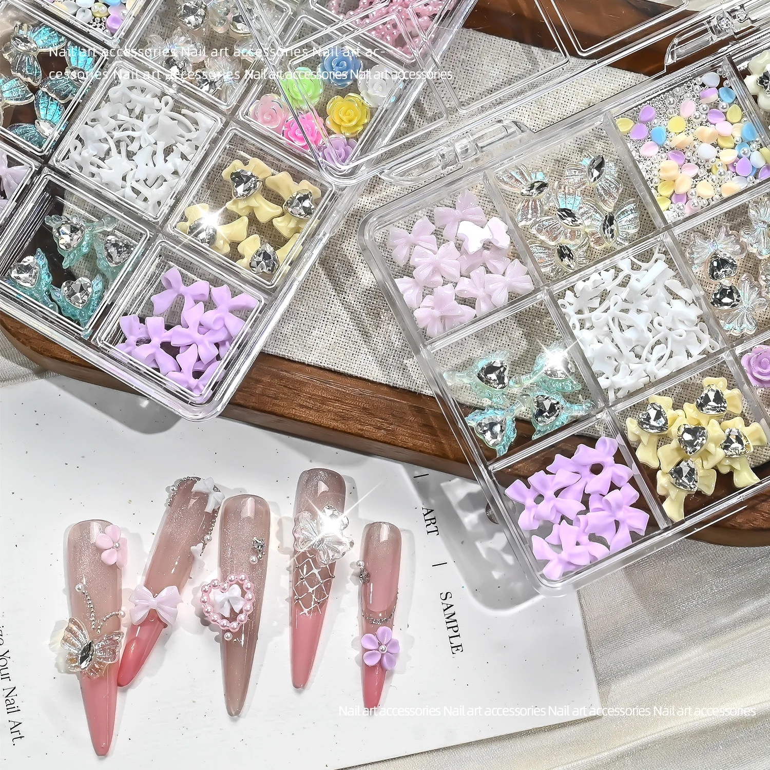 12grids Mixed Resin Bow Rose N - огляд і ціна Resin Art Rose Petals