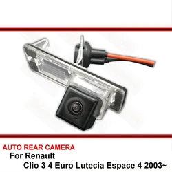 For Renault Clio 3 4 Euro Lutecia Espace 2003~ Night Vision Rear View Camera Reversing Camera Car Back up Camera HD CCD Vehicle