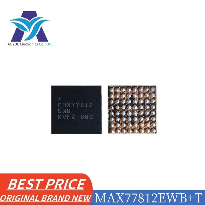 1-20pcs/lot Brand New IN STOCK MAX77812EWB+T 77812 Marking:  MAX77812 EWB WLP64 20A SWITCH tunable step-down DC-DC power chip IC