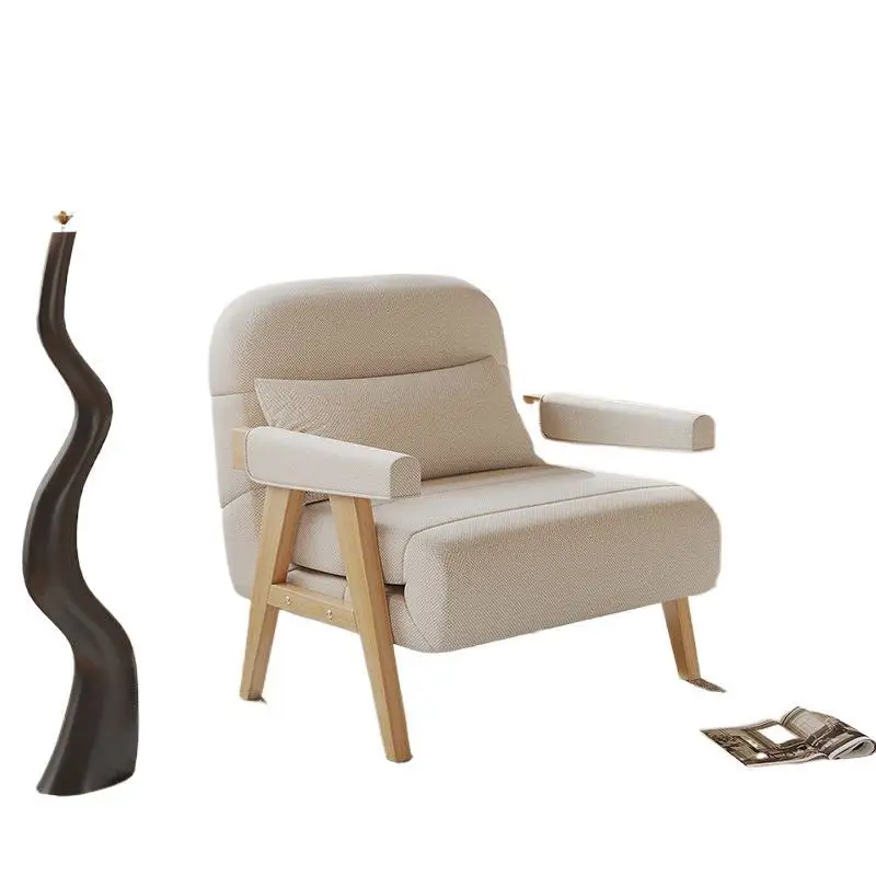 

Solid wood sofa bed, balcony folding living room dual purpose Japanese multi functional sofa