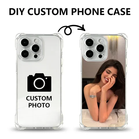 DIY Photo Customized Lanyard Transparent Soft Shell For iPhone 17 16 15 14 13 12 11 Pro Max Plus Mini Air Xs Xr SE 8 7 6 Cover