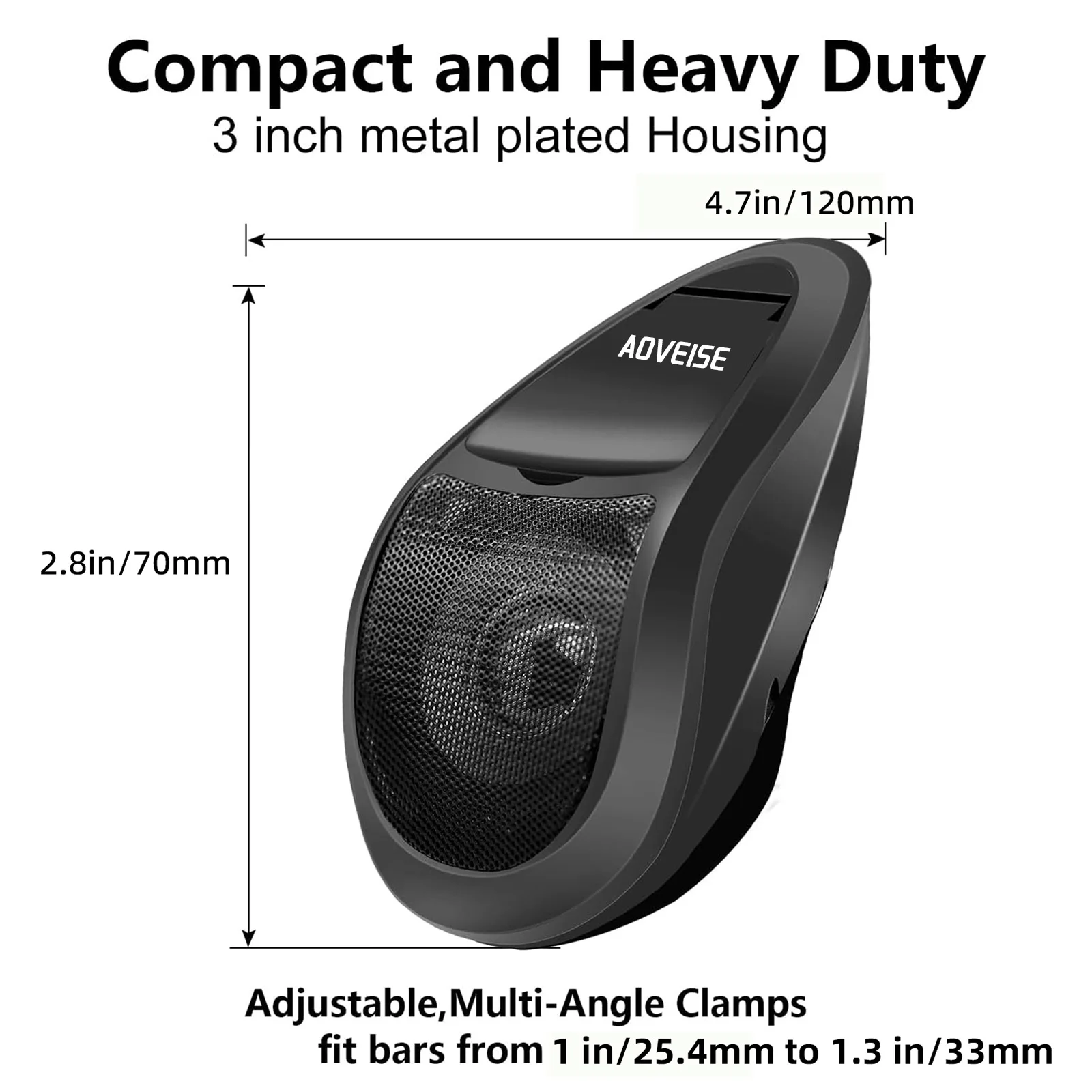 Altavoz impermeable compatible con Bluetooth para Moto, reproductor de audio y música mp3, sistema de audio, radio FM, motocicleta, scooter, negro