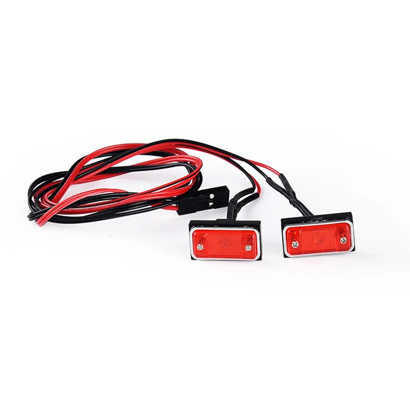 Coche trepador de control remoto LED amarillo rojo rectángulo luces de posición de señal de giro para 1/10 Traxxas TRX4 Defender AXIAL SCX10 II