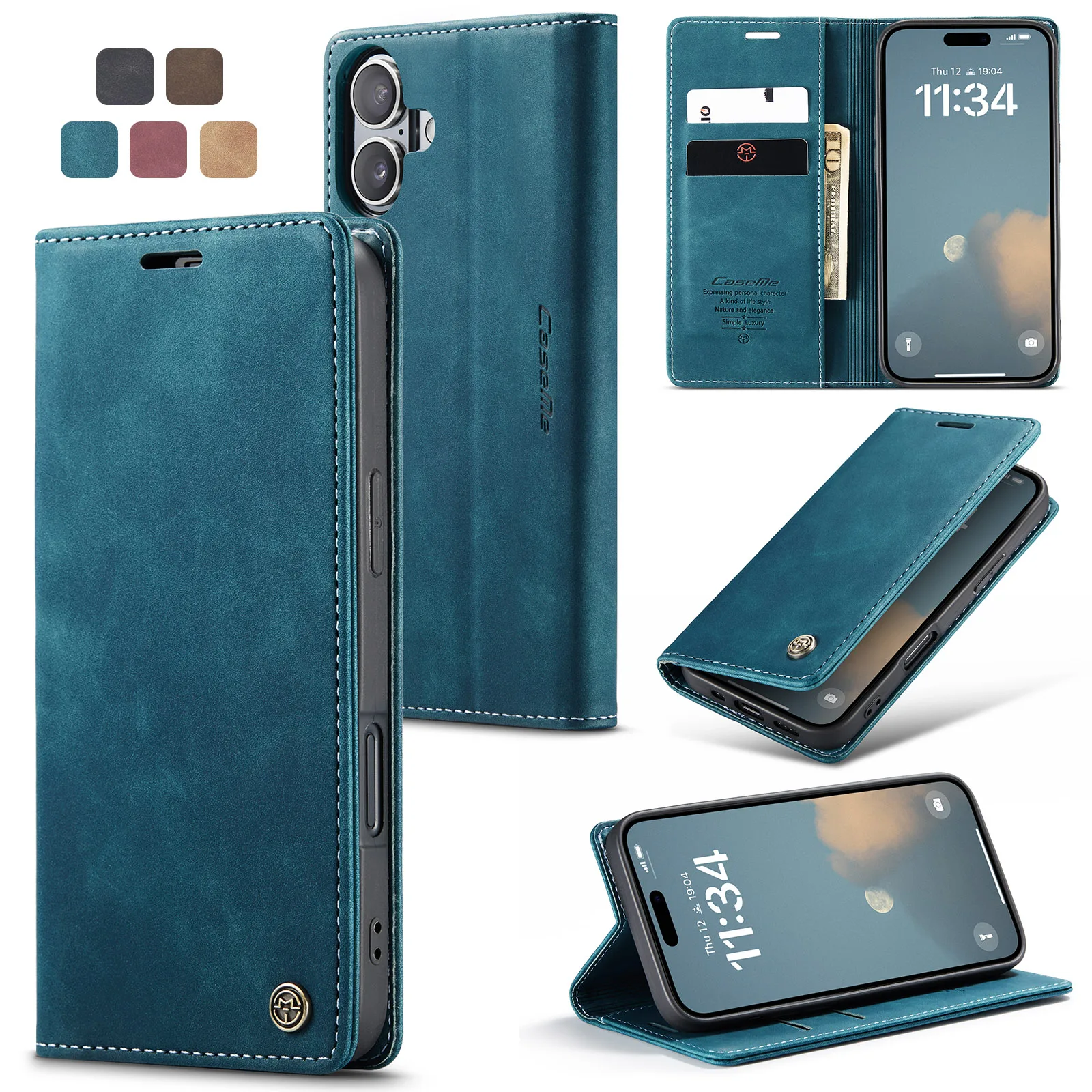 Fall für Apple iPhone 17 Schützen Objektiv Lammfell Leder Shell Coque 1716 Pro Max 17 Air 16e Abdeckung TPU Weiche Stoßstange stoßfest Funda