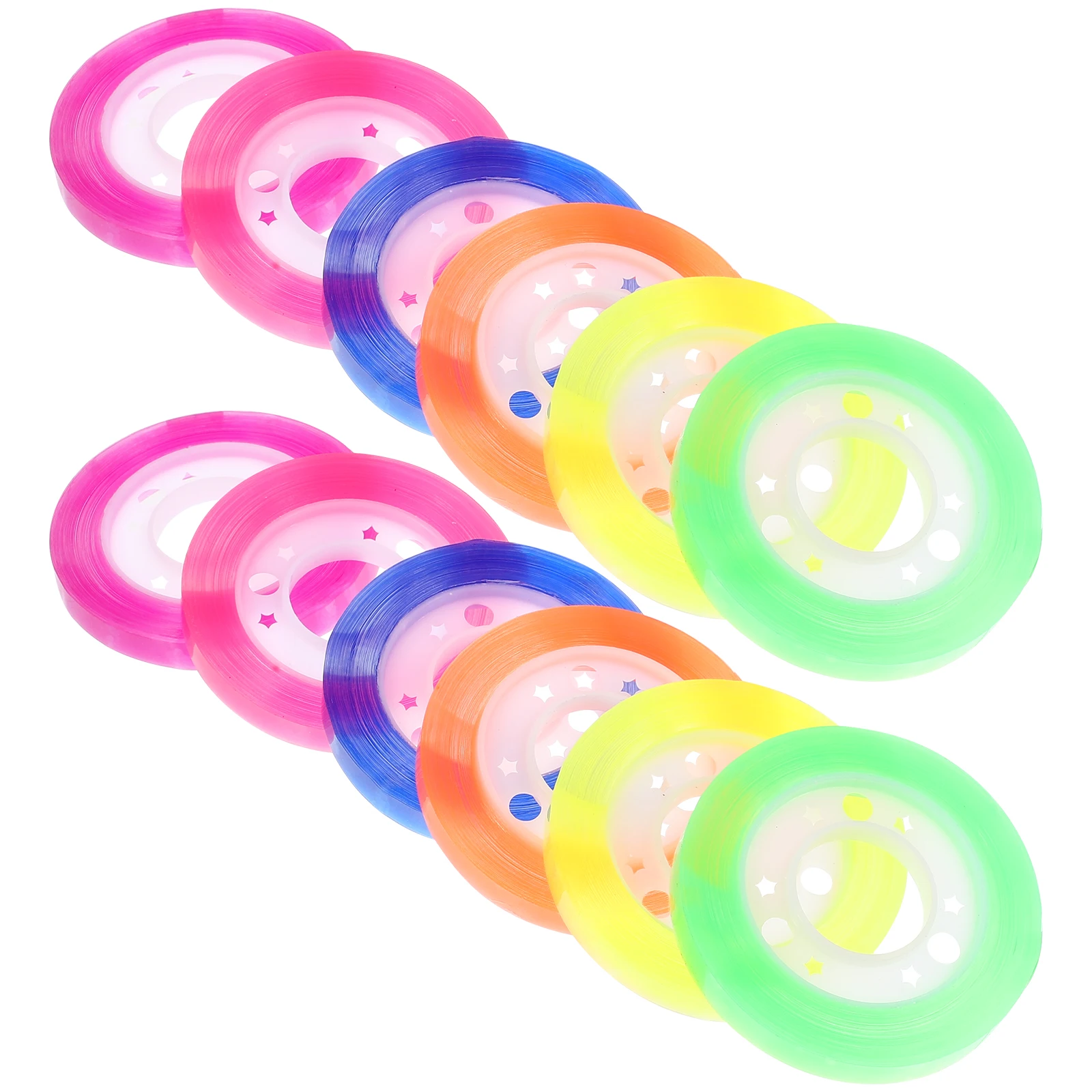 12 لفة من أشرطة لاصقة ذاتية الصنع، لوازم مخطط القصاصات المزخرفة الشفافة، تغليف الهدايا، أدوات مكتبية شفافة #1