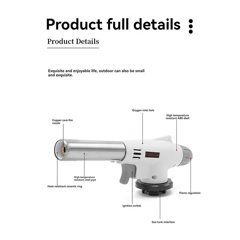 Gas Torch Flame Blowtorch Cooking Soldering Butane AutoIgnition Gas-Burner Lighter Heating Welding Gas Burner Flame