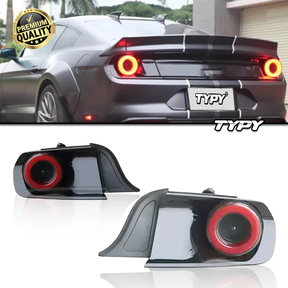 

TYPY автомобильные задние фонари для Ford Mustang 2015-2021, сигнализаторы заднего фонаря, аксессуары для автомобиля, динамические поворотники, автомобильные аксессуары