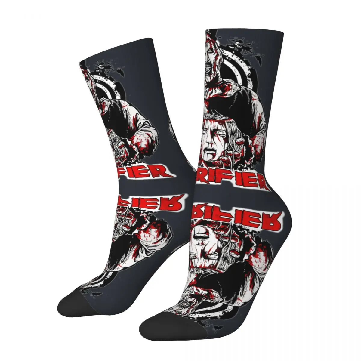 Vintage Clown Horror Terrifier Essential Men's compression Socks Unisex Terrifier Harajuku Pattern Printed Novelty Crew Sock