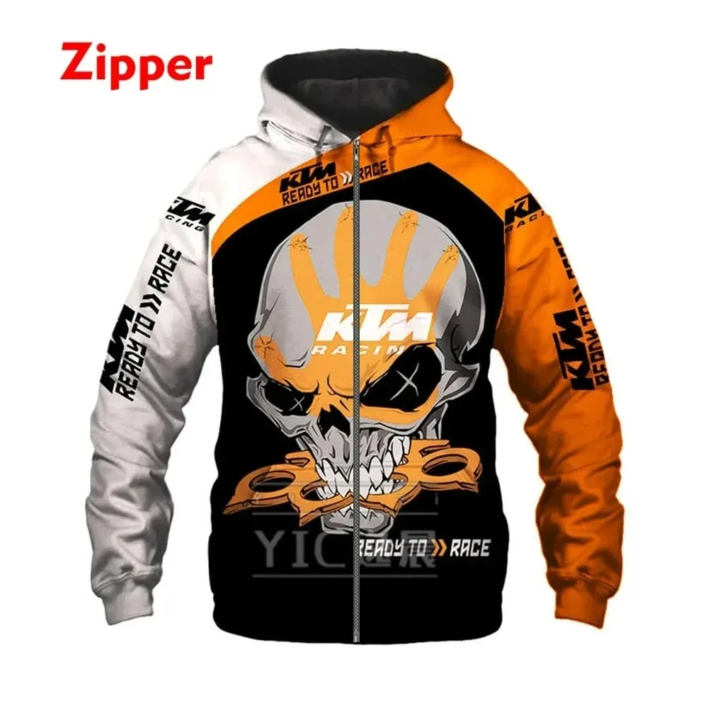 Spring and Autumn 2023 New Punisher Motorcycle Racing Hoodie Sweatshirt Men\'s and Women\'s 3D Printing Casual Fashion Jacket