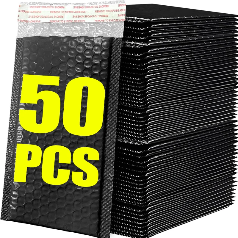 

10/50pcs Black Padded Envelope Bags Waterproof Self Seal Packaging Express Bag Bubble Mailing Bags Gift Shipping Packages Pouch