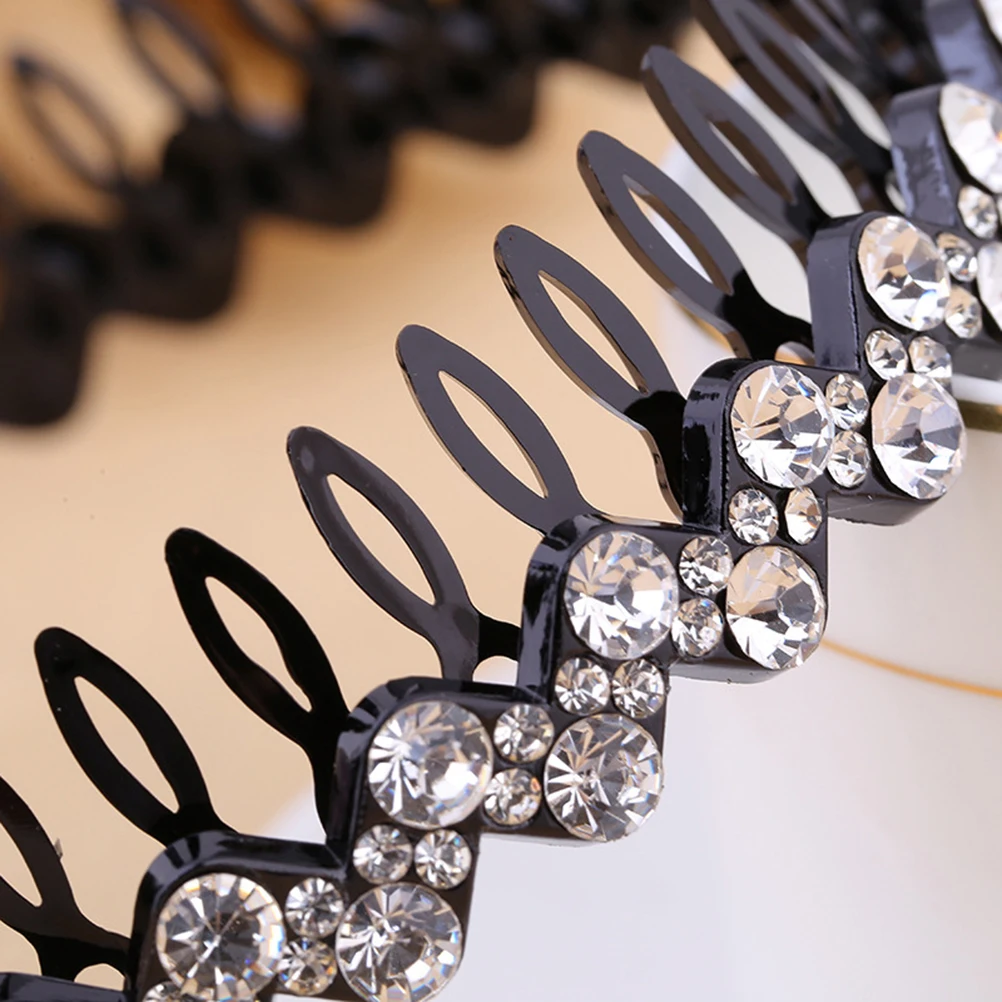 

2pcs Rhinestone Headb Diamond Stud Hair Clips for Girls Women Party Headdress Hair Ties Bangs Ponytail Hairstyles Gifts