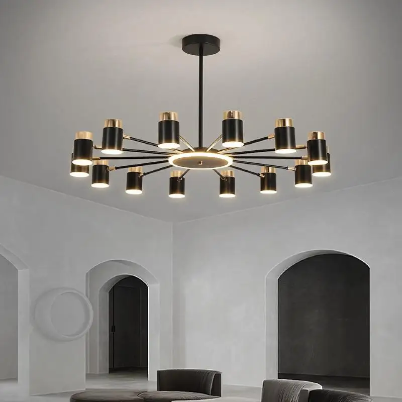 

Nordic Creative Rotating LED Chandelier Living Room Restaurant Bedroom Kitchen Hotel Dimmable Chandelier Indoor Lighting Decor