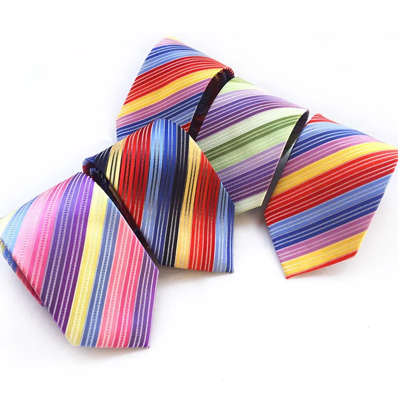 

Personality and Elegant Rainbow Tie Men Luxury Silk Materials , Pride Fashion Bow Tie Party Tie Gift for Man