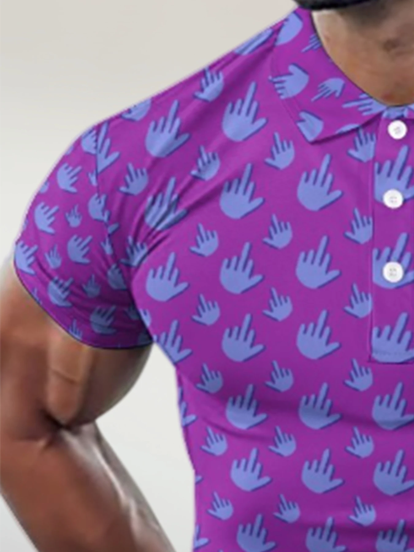 مثير أكثر من طباعة قميص بولو للرجال الهيب هوب الشارع شخصية قصيرة الأكمام زر قمصان الغولف الصيف عطلة كرنفال مضحك أعلى #2