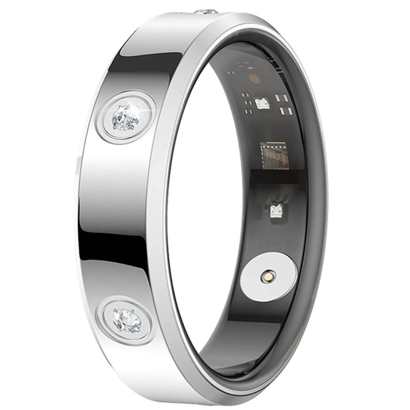 Waterproof Smart Ring Heart Rate Blood Oxygen Sleep Health Monitoring Motion Tracker Diamond Encrusted Jewelry Sports Wristband view 6