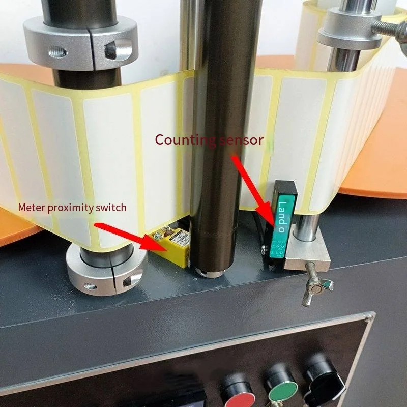 500mm 직경 디스크 라벨 카운터 리와인더 길이 계산 기능이 있는 릴 투 릴 라벨 리와인더 롤 투 롤 리와인더 기계