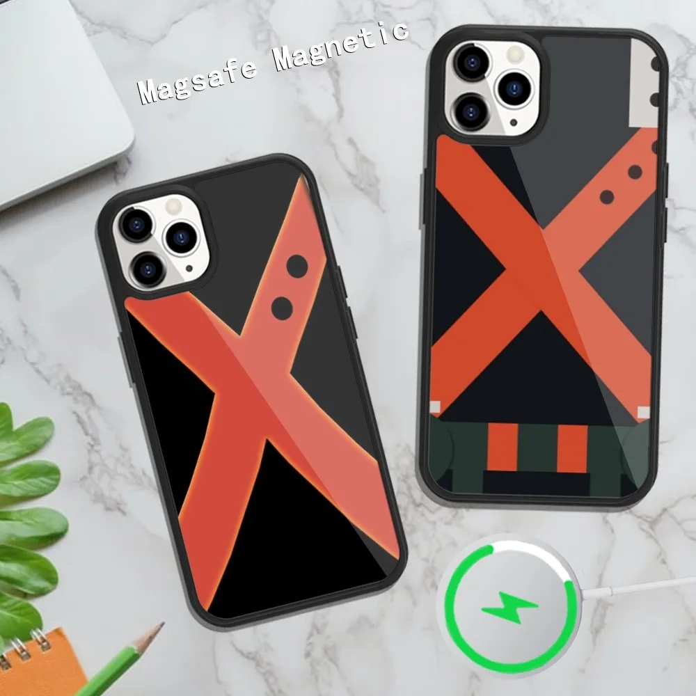 Katsuki Bakugo Boku My Hero Academia Phone Case For iPhone Magsafe Magnetic 15 14 13 12 11 Plus Pro Max Wireless Charging