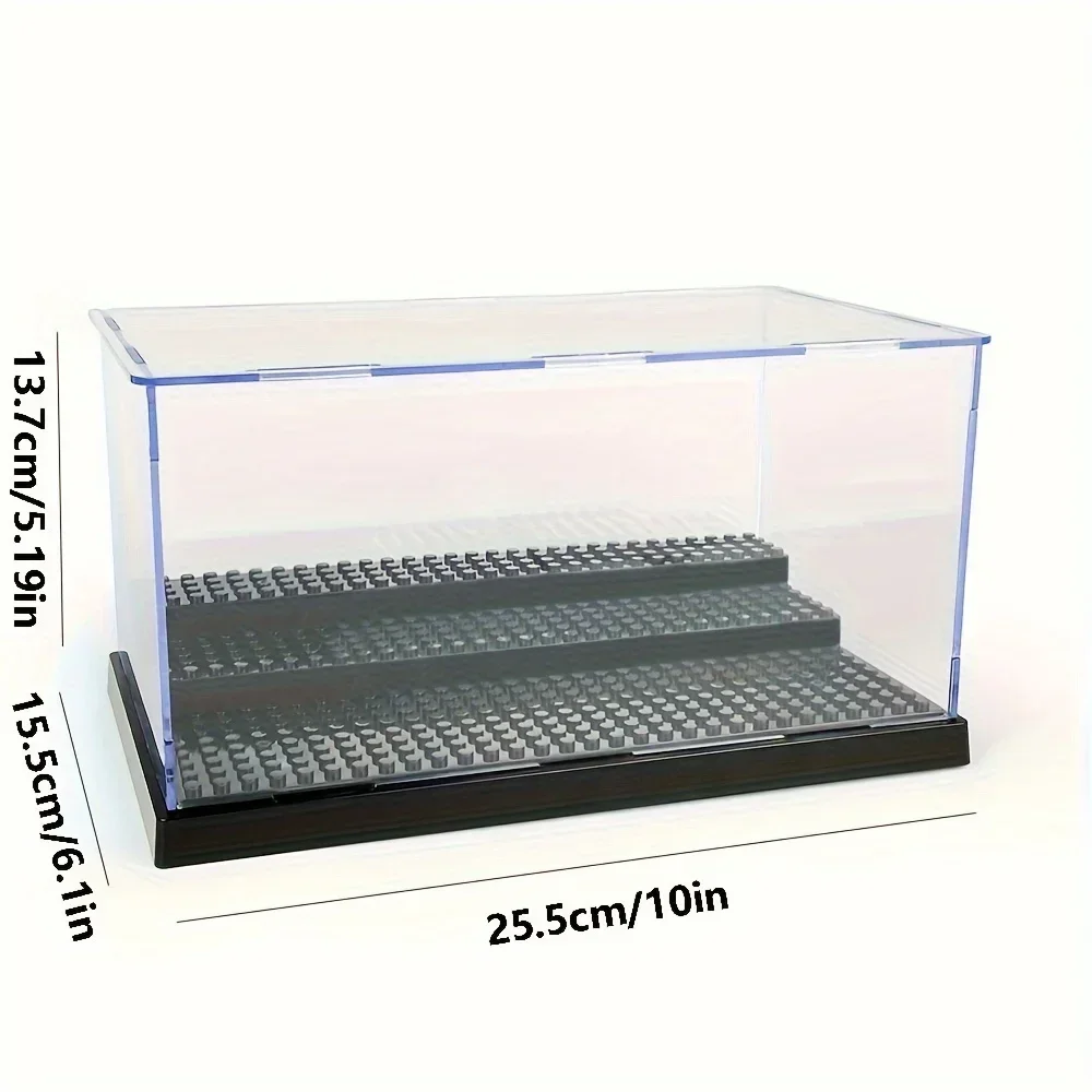 Block Decoration Series Dustproof Display Box,Transparent Display Rack Organizer,Holiday Gift Halloween Christmas Gift