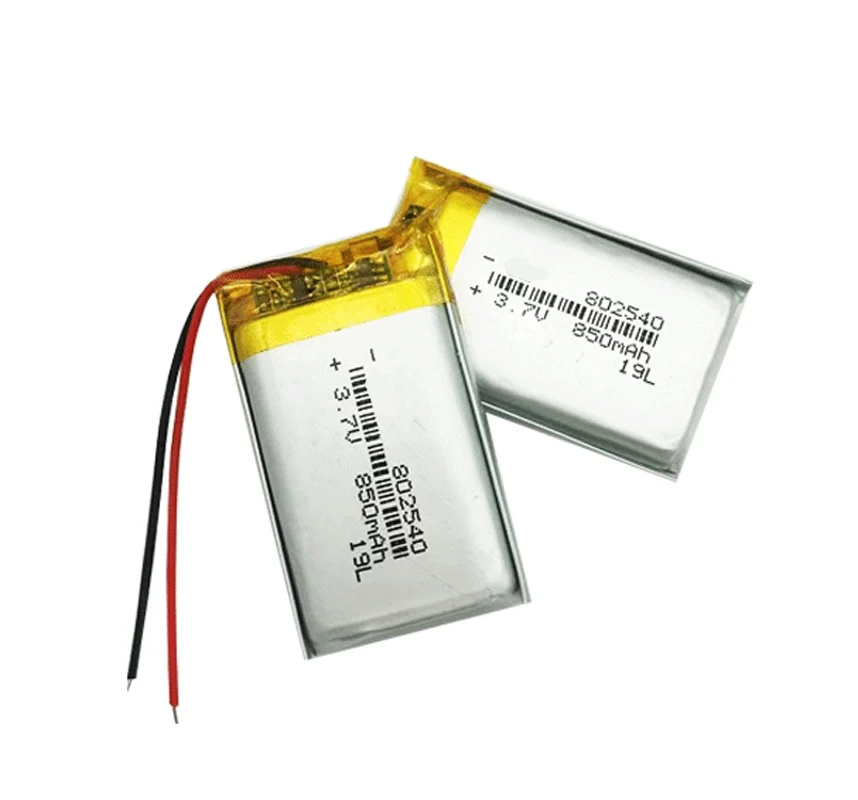 10x 3.7V 850mah Rechargeable Lithium Polymer Battery 802540 for GPS POS Makeup Mirror Breast Pump Mobile Phone Camera Batteries