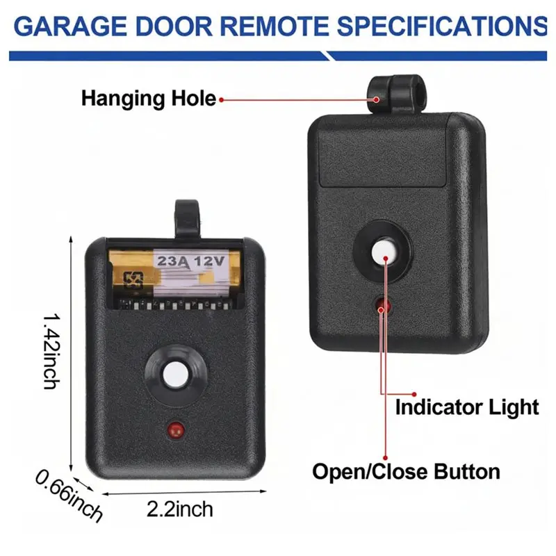 【ALMOST GONE!  】1PCS 1 Channel Keychain Garage Door Remote Compatible With Linear DNT00026, Delta-3 310 Mhz