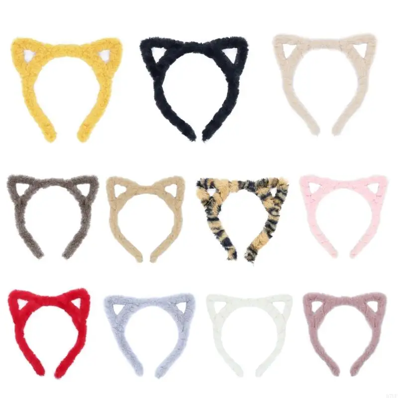 

R7UF Cos-play Hair Band Animal Ears Headband Female Headdress Decorative Headwear