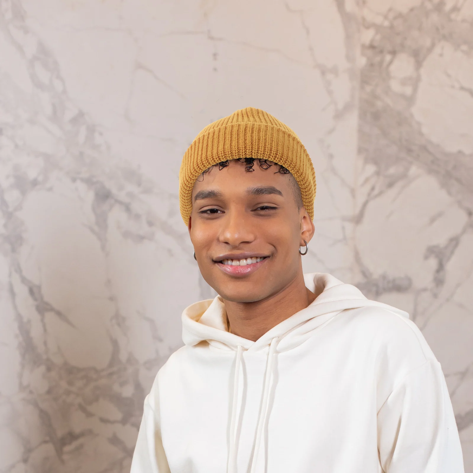 

Fisherman's Hat Crochet Beanies Hats Men Brimless for Camper Short Cap Father Skull