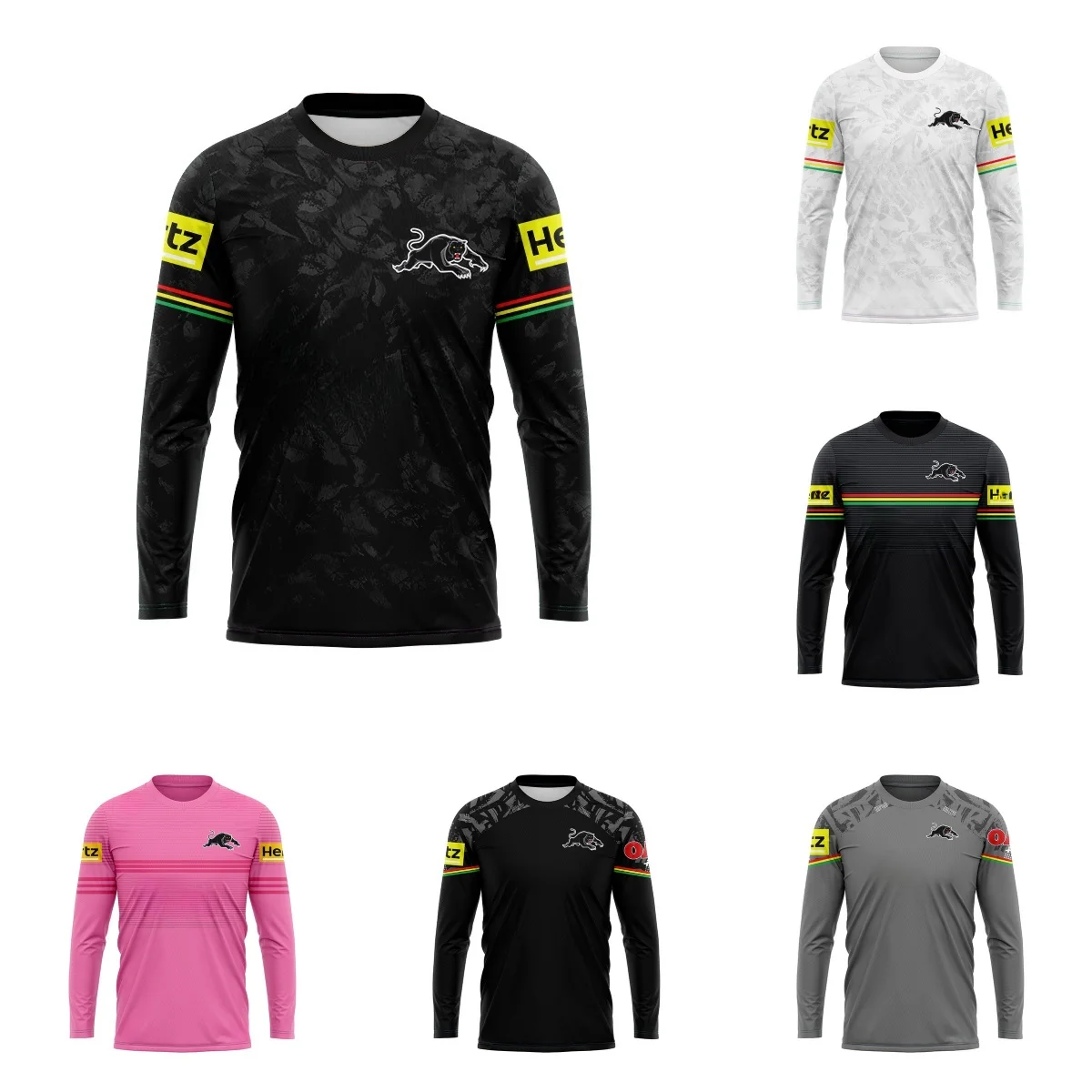 2024 - Rugby Penrith Panthers - Men's Long Sleeve Home/Away/Training Multiple High Quality Long Sleeves