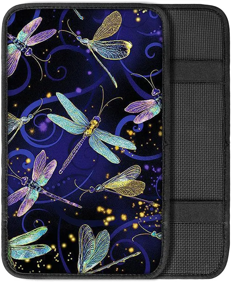 

Dragonfly Printed Car Console Cushion Cover, Car Center Console Pads, Fit for Cars, Trucks, Van, SUV, with Rubber Band