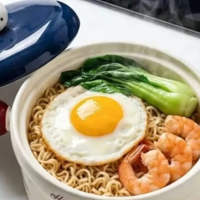 Cartoon Kawaii Instant Noodle Bowl Both Ears with Lid Household Use Tableware Ceramic Material Safety Souvenirs Good Looks Miffy