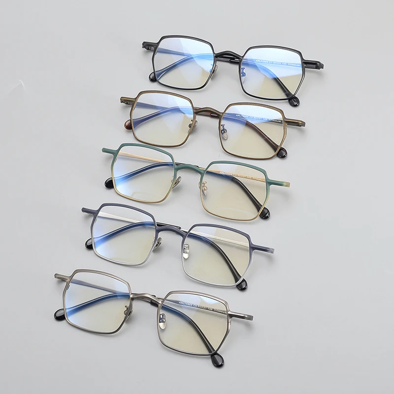 Vintage Puur Titanium Bril Frame Mannen Retro Designer Handgemaakte Brillen Frame Vrouwen Ultralichte Luxe Merk Kleine Brillen