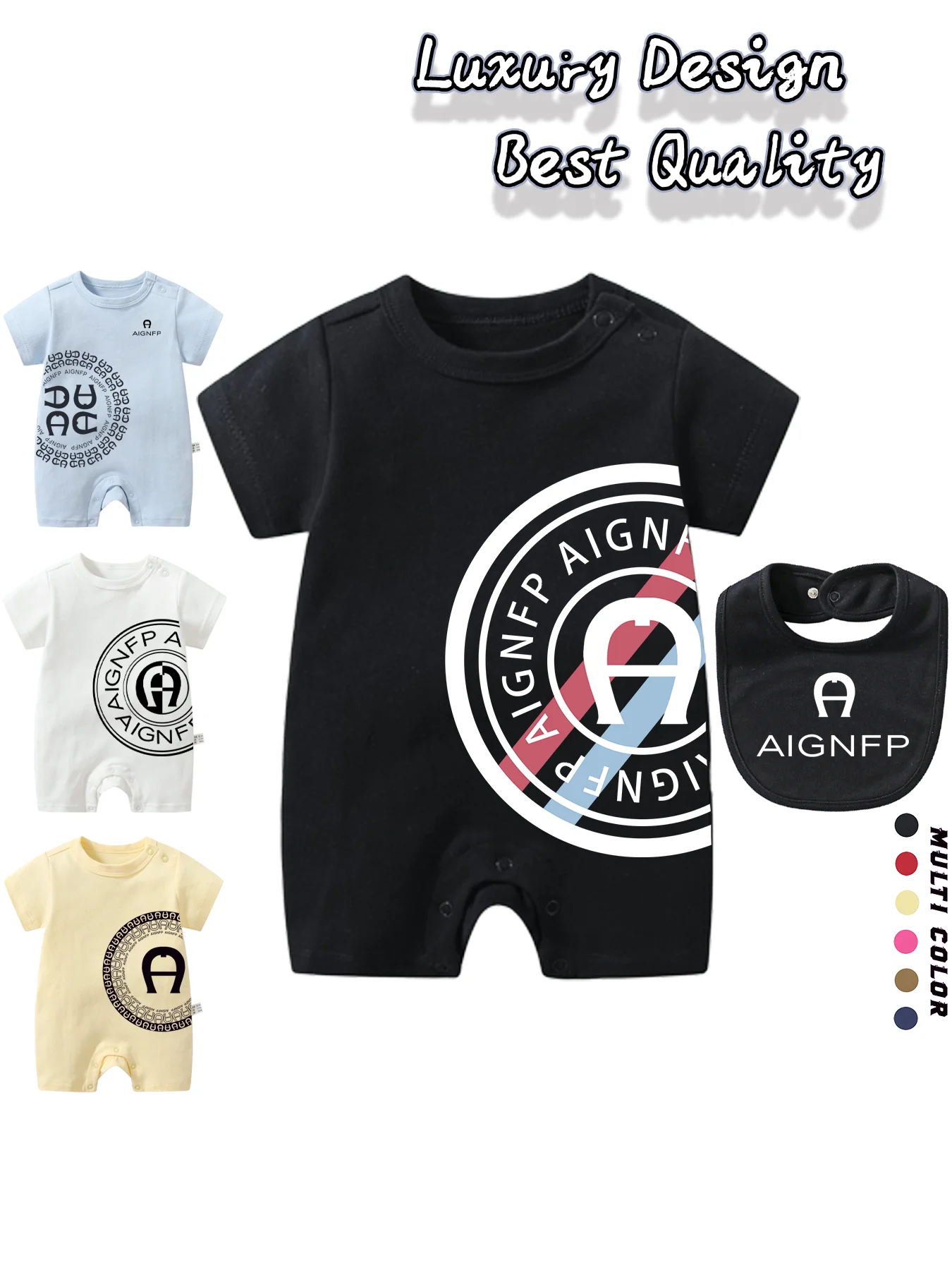 

Fashion Newborns Jumpsuit %100 Cotton Baby Clothes 2025 Hot Sale New Print Bib scarf Boys Bodysuits 2Pcs Set Soft Toddler Romper