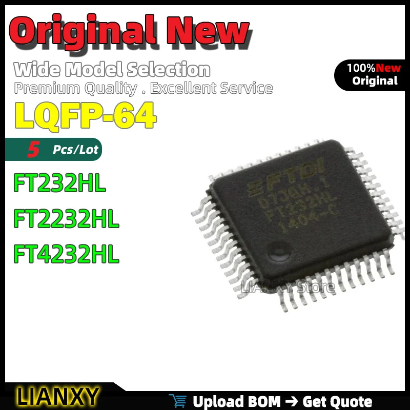 

5 шт. LQFP-64 FT232HL FT2232HL FT4232HL USB-UART/FIFO интерфейс новый оригинальный