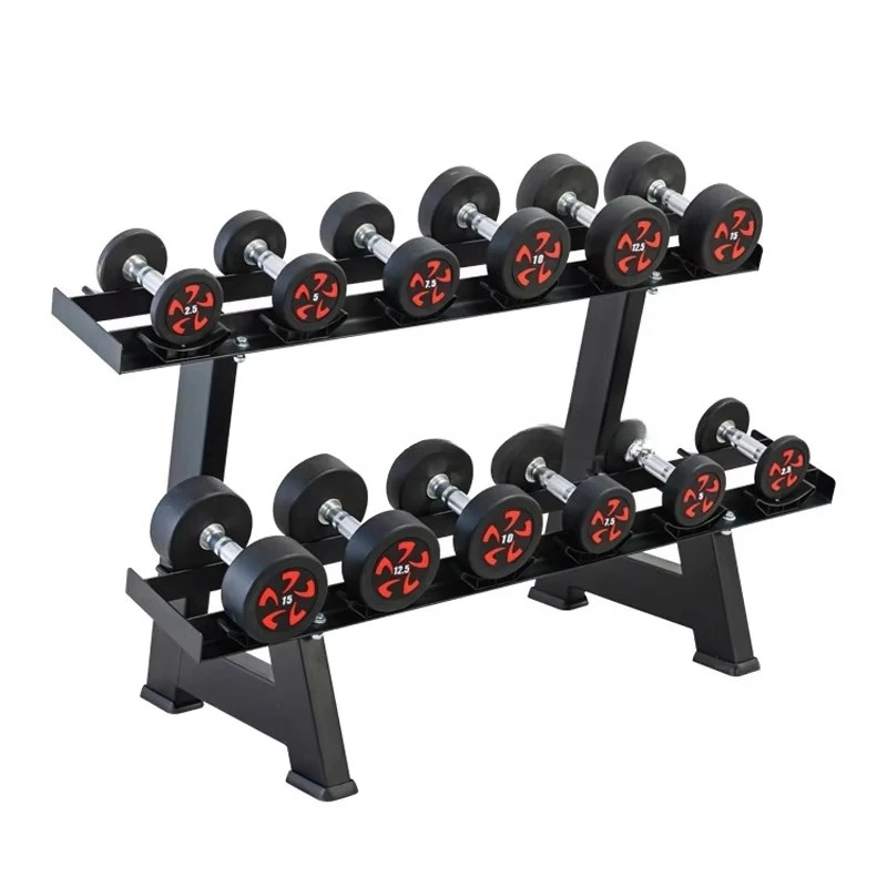 double-layer fitness dumbbell rack set 12 pairs